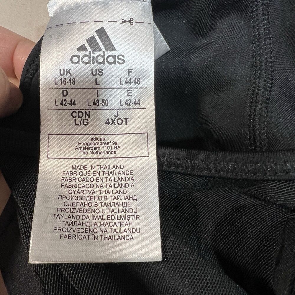 adidas Women's Floral GFX Low Support Sports Bra - Black/Orange Roses Sz L - Picture 6 of 6